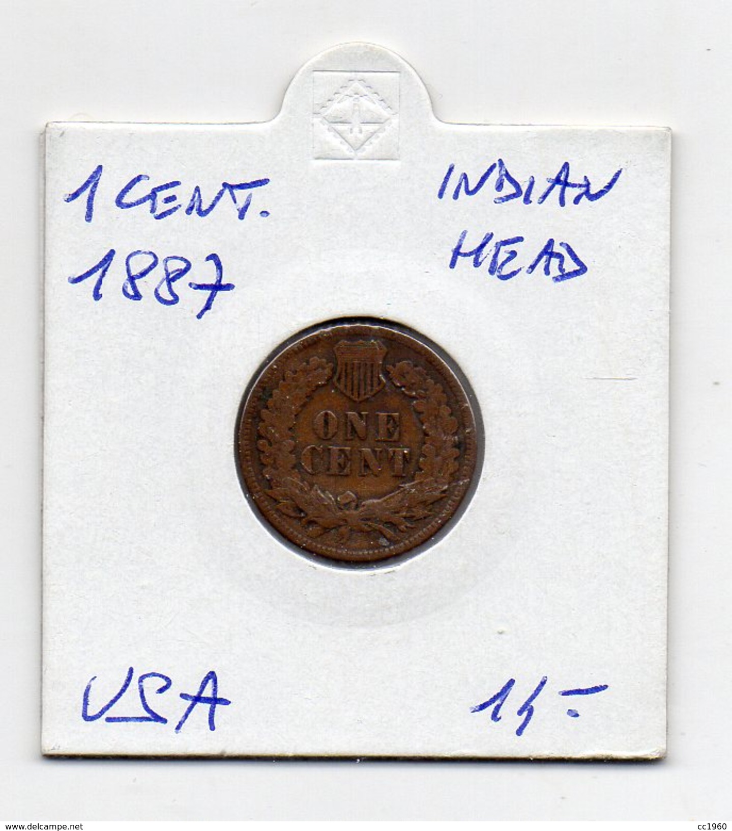 Stati Uniti - 1887 - 1 Centesimo - Indian Head - (FDC4619) - Altri & Non Classificati