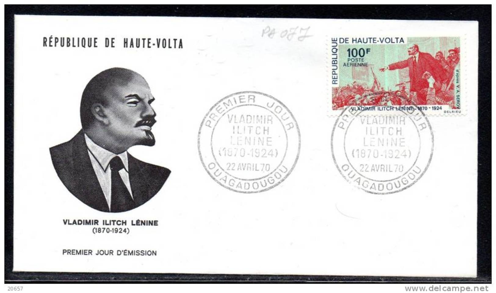 Haute-Volta A 076 Et 77 , 2 Fdcs Vladimir Ilitch Lénine , URSS - Lenin