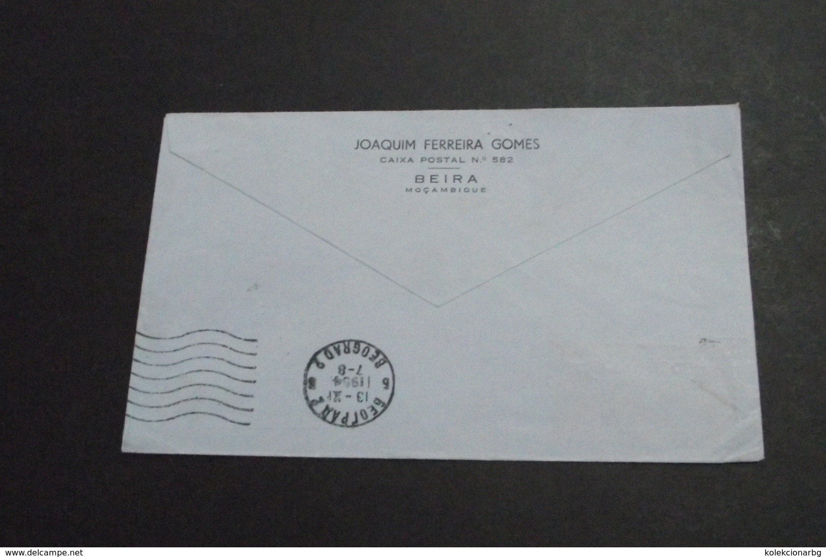 Beira Mocambique-Belgrade Yugoslavia Airmail 2 1954. - Poste Aérienne