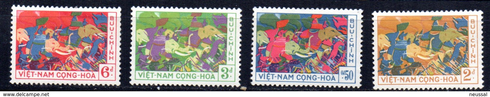 Serie Nº 106/9 Vietnam - Elefantes