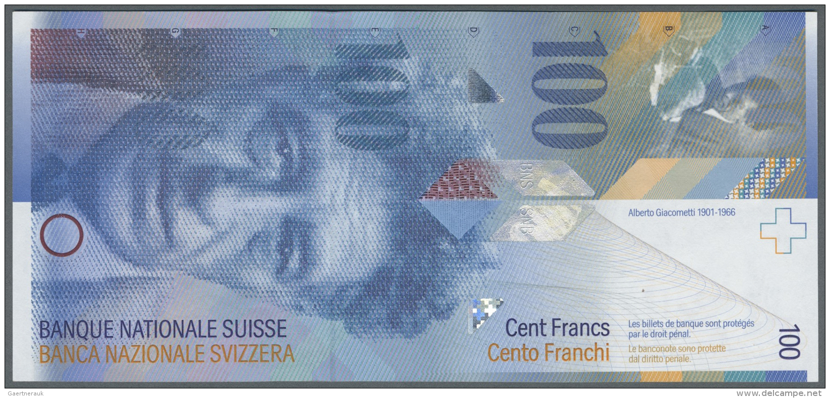 Switzerland / Schweiz: 100 Franken ND(2003-08) P. 72 In Condition: AUNC. - Svizzera