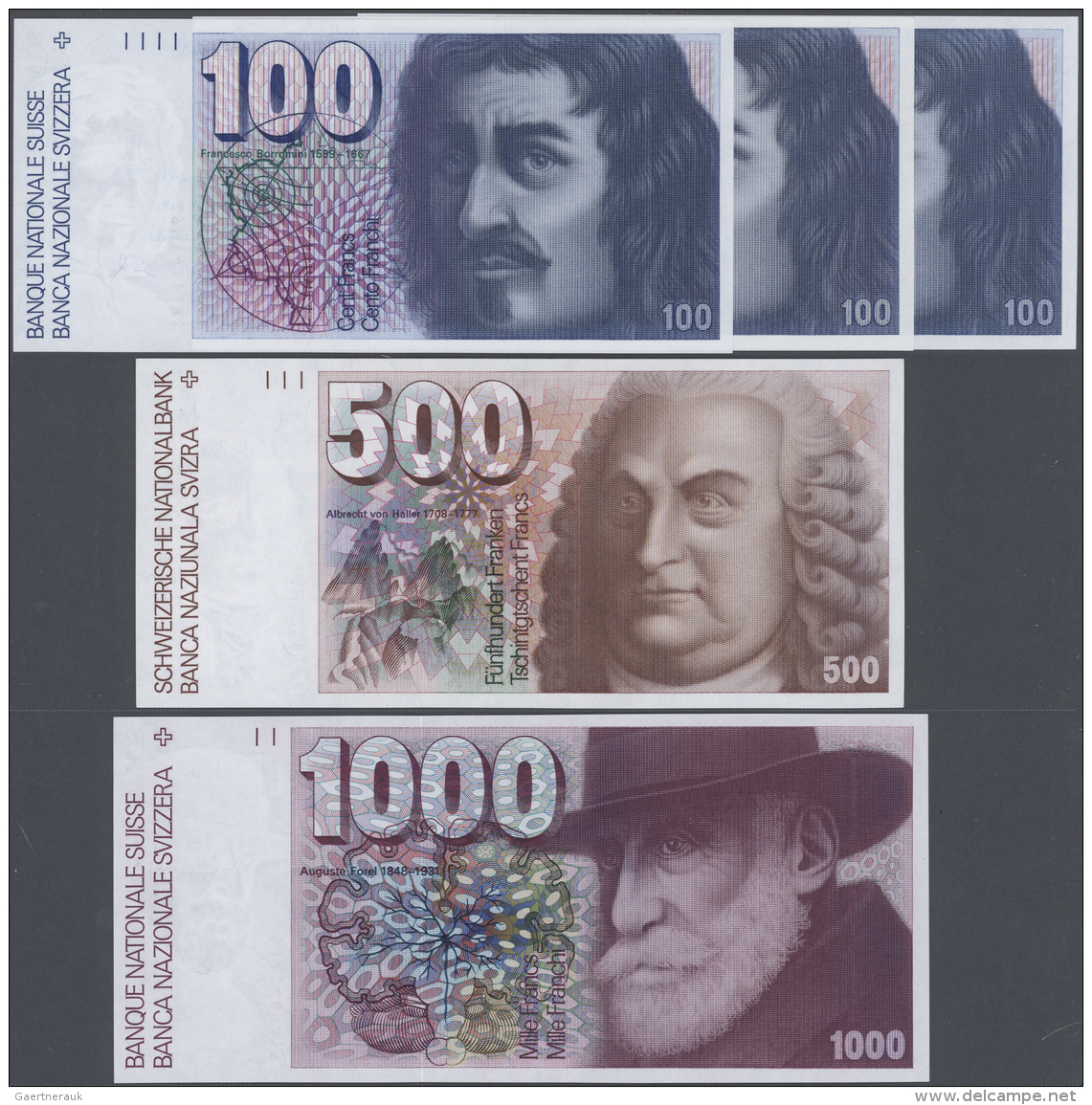 Switzerland / Schweiz: Switzerland: Huge Set With 13 Banknotes 1970's - 1990's Containing 10 Franken 1986, '87 And'90, 2 - Suisse