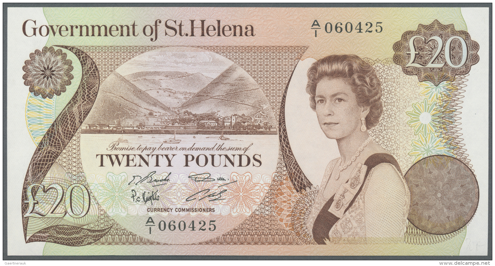 St. Helena: 20 Pounds ND(1981-86) P. 10, In Condition: UNC. - Isola Sant'Elena