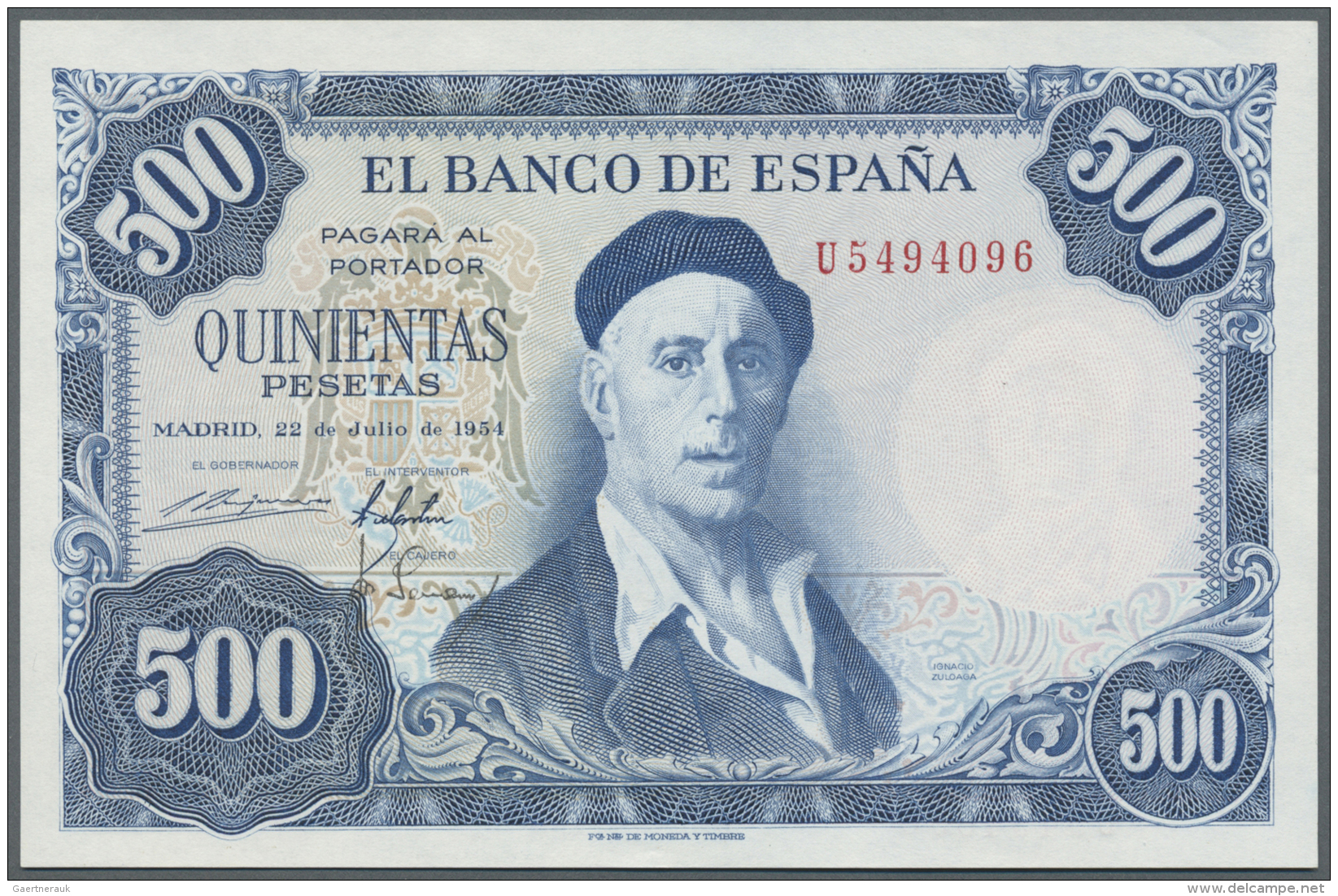 Spain / Spanien: 500 Pesetas 1957 P. 148a In Condition: AUNC. - Autres & Non Classés