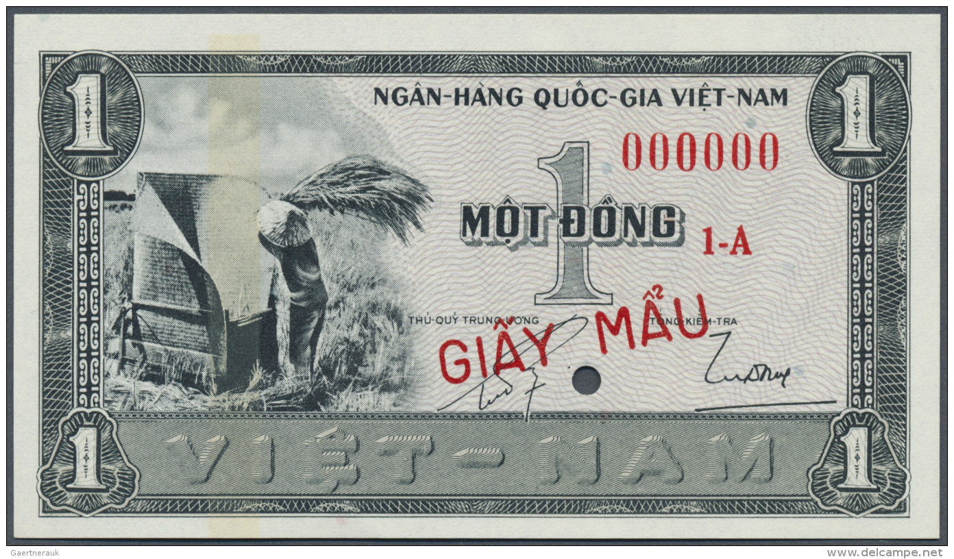 South Vietnam / S&uuml;d Vietnam: 1 Dong ND Specimen P. 11s, In Condition: AUNC. - Vietnam