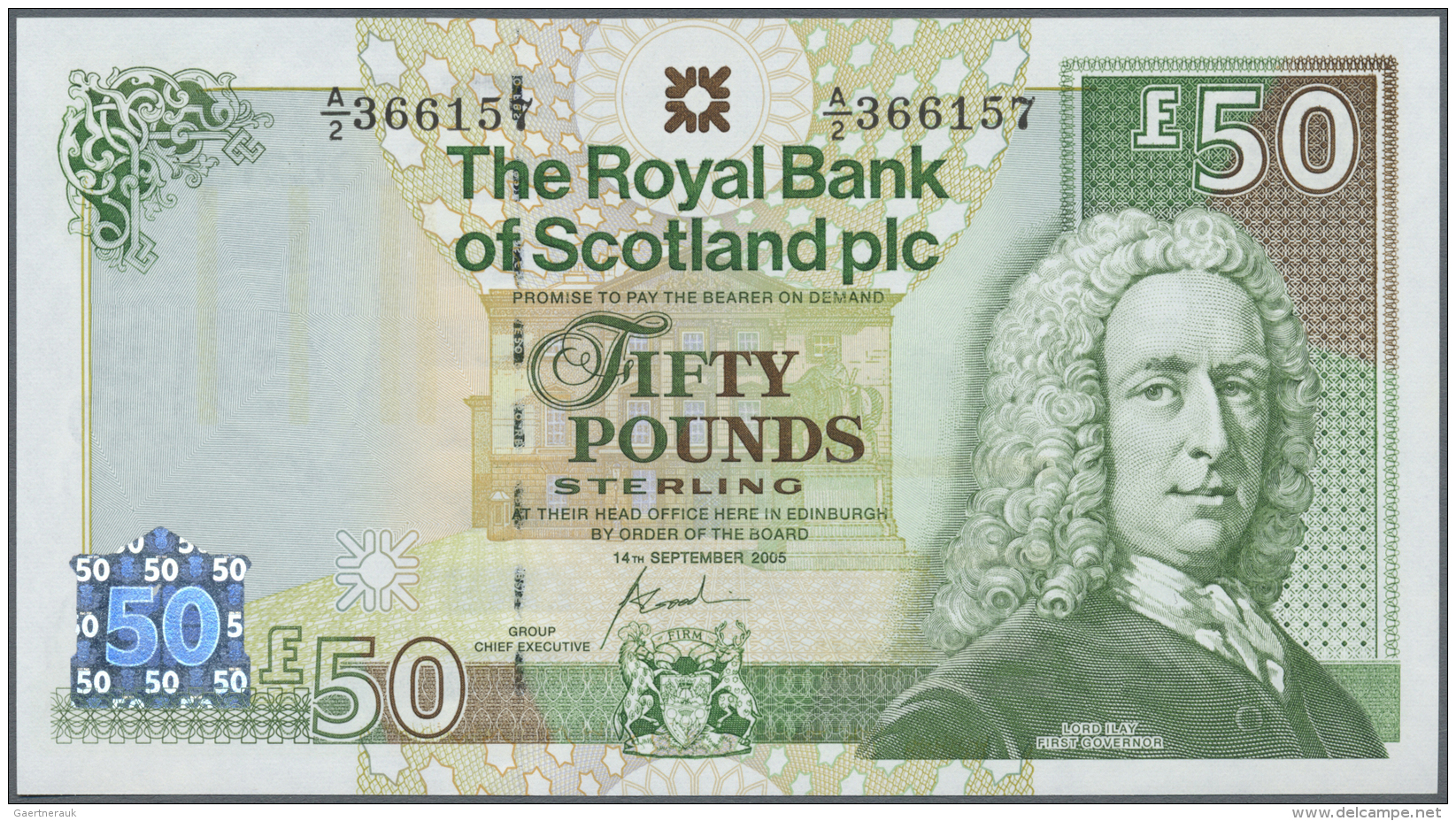 Scotland / Schottland: The Royal Bank Of Scotland PLC 50 Pounds 2005 P. 367 In Crisp Original Condition: UNC. - Autres & Non Classés