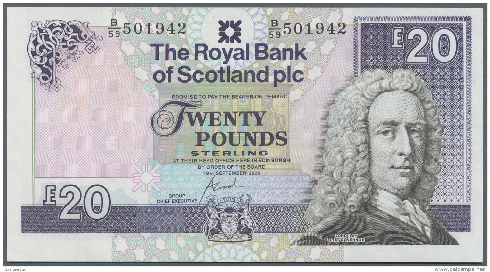 Scotland / Schottland: The Royal Bank Of Scotland Pld 20 Pounds 2006 P. 354d In Condition: UNC. - Autres & Non Classés