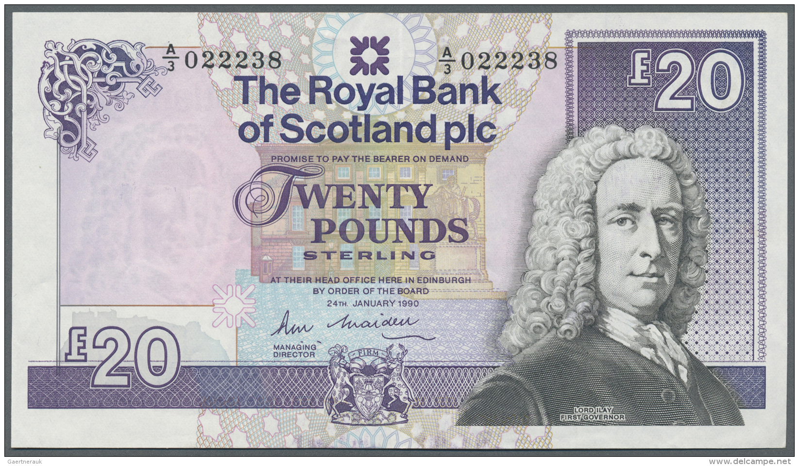 Scotland / Schottland: The Royal Bank Of Scotland Plc 20 Pounds 1990 P. 349 In Condition: XF-. - Autres & Non Classés