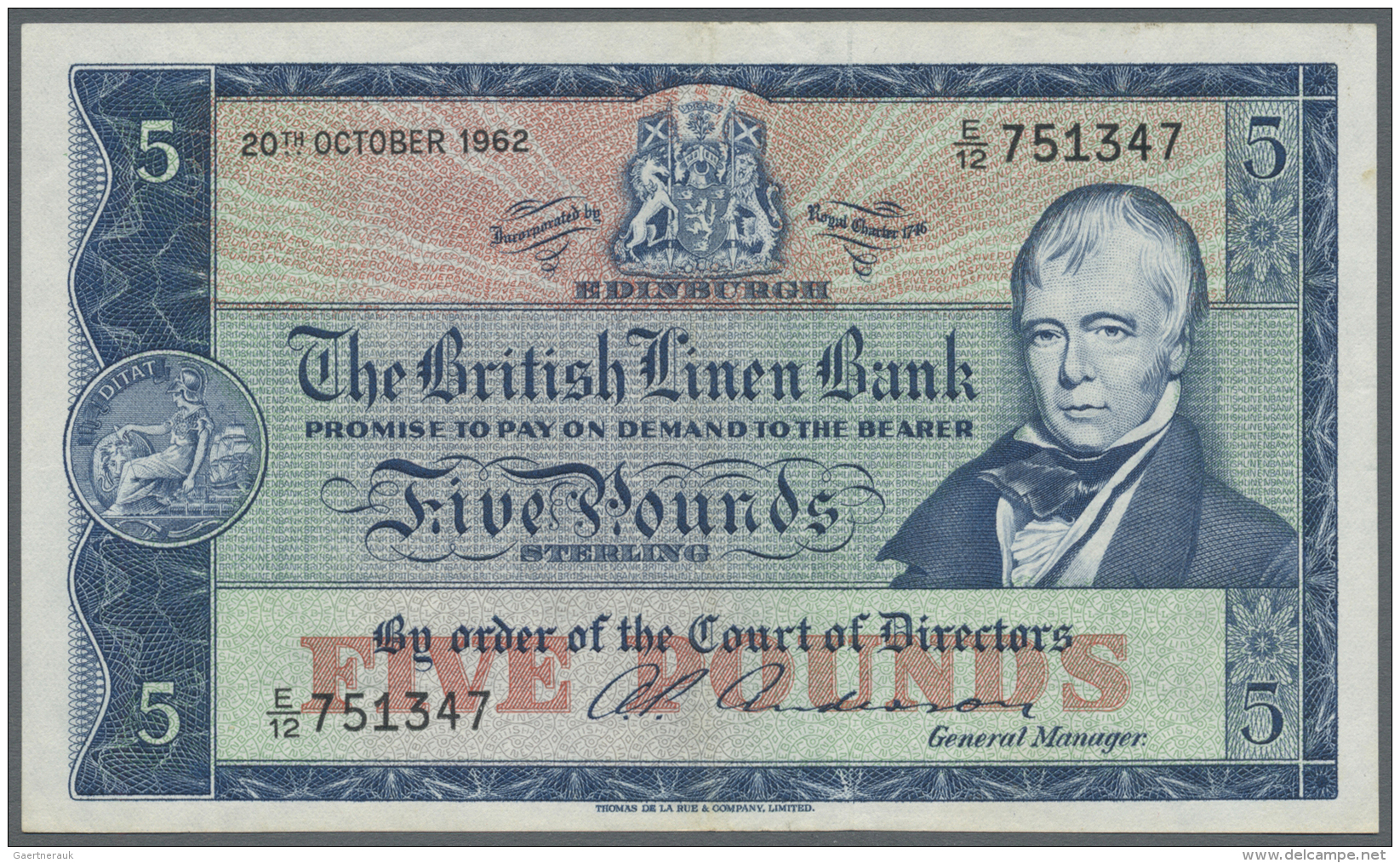 Scotland / Schottland: 5 Pounds 1962, P.167a In XF - Altri & Non Classificati