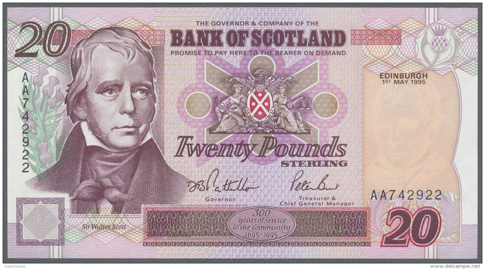 Scotland / Schottland: 20 Pounds 1995, P.121a In UNC - Altri & Non Classificati