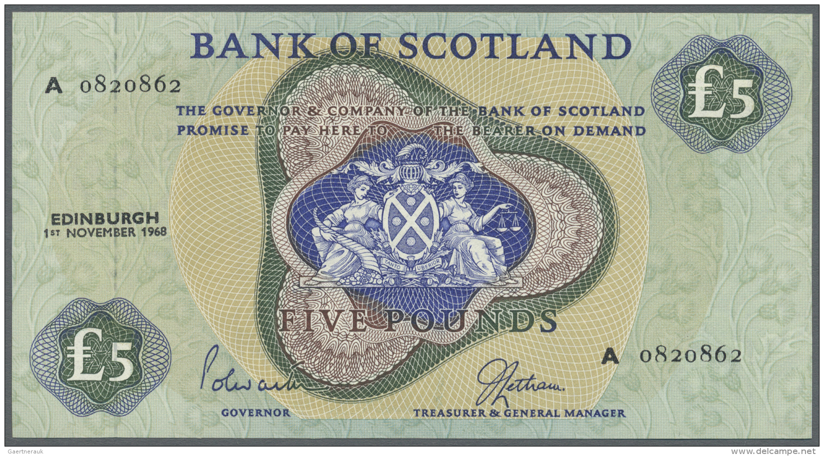 Scotland / Schottland: 5 Pounds 1968, P.110 In UNC - Autres & Non Classés