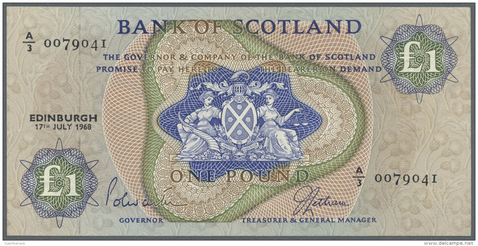 Scotland / Schottland: 1 Pound 1968, P.109a In XF - Autres & Non Classés