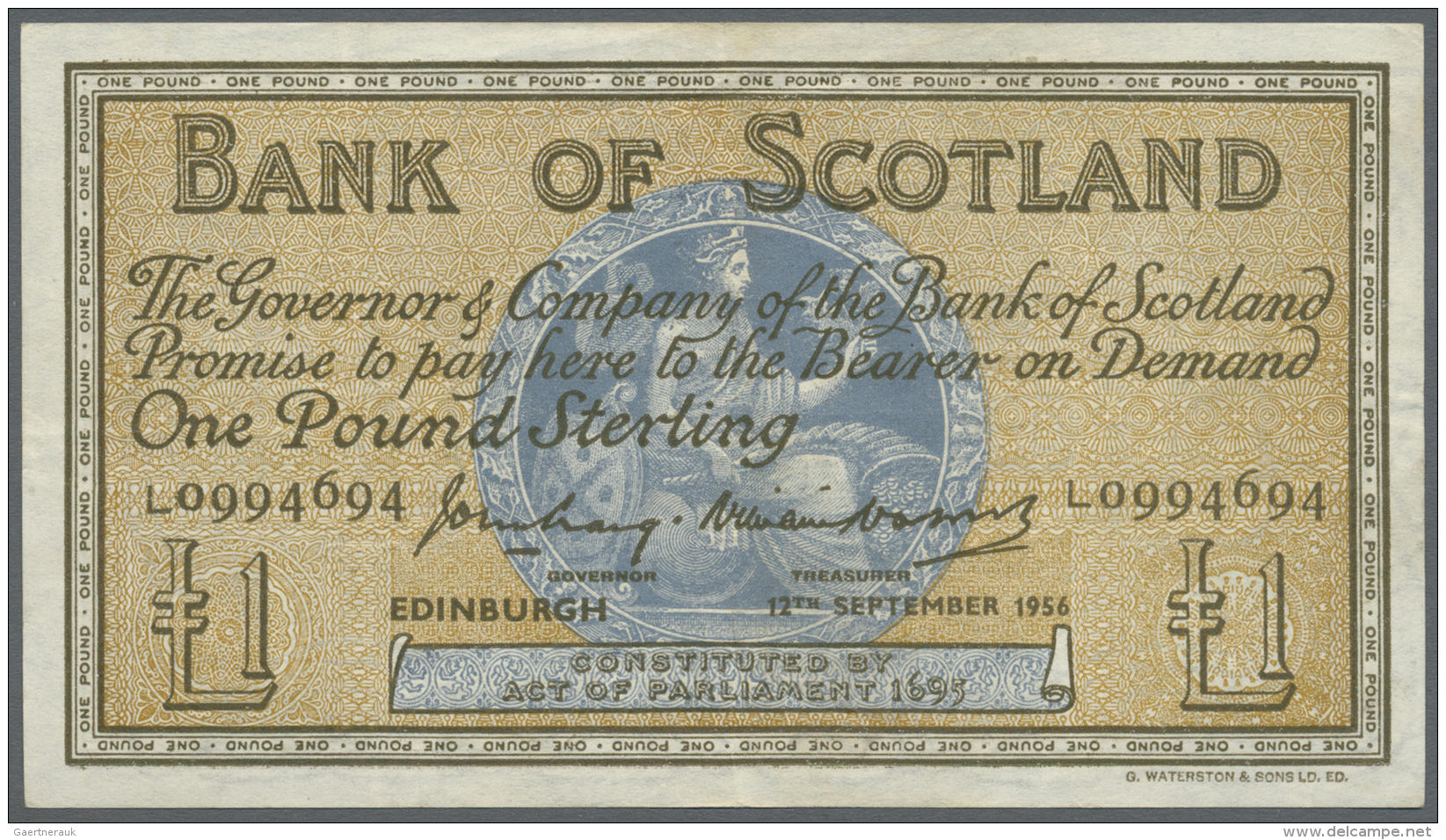 Scotland / Schottland: 1 Pound 1956, P.100b In VF- - Autres & Non Classés