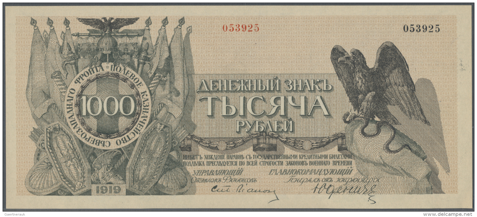 Russia / Russland: 1000 Rubles 1919 P. S210 In Condition: AUNC. - Russie