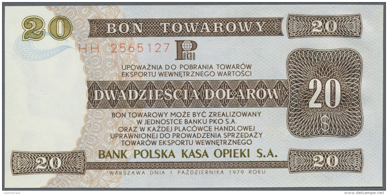 Poland / Polen: 20 Dollar 1979 P. FX44, Bon Towarowy In Condition: UNC. - Pologne
