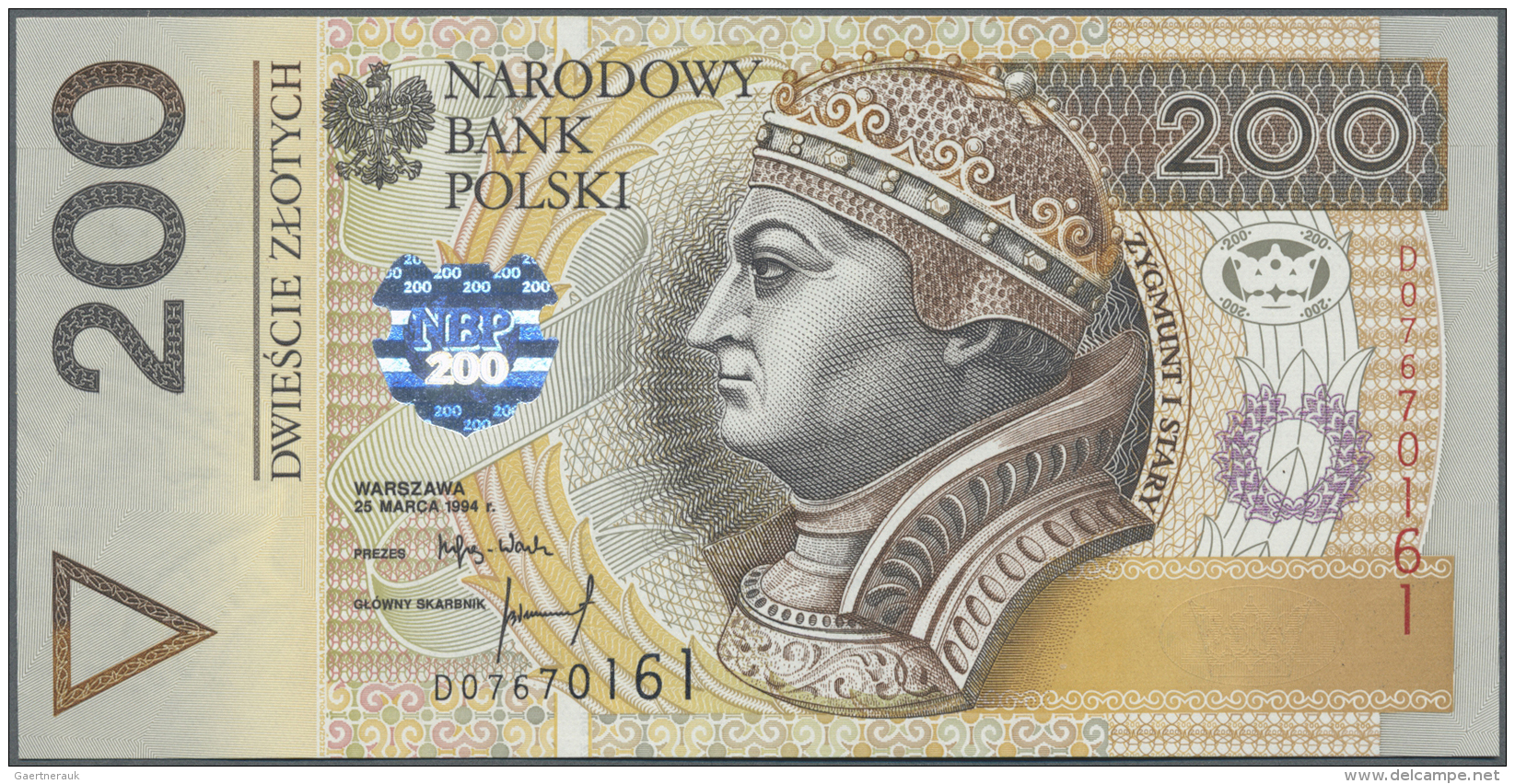 Poland / Polen: 200 Zlotych 1994 P. 177a In Condition: UNC. - Pologne