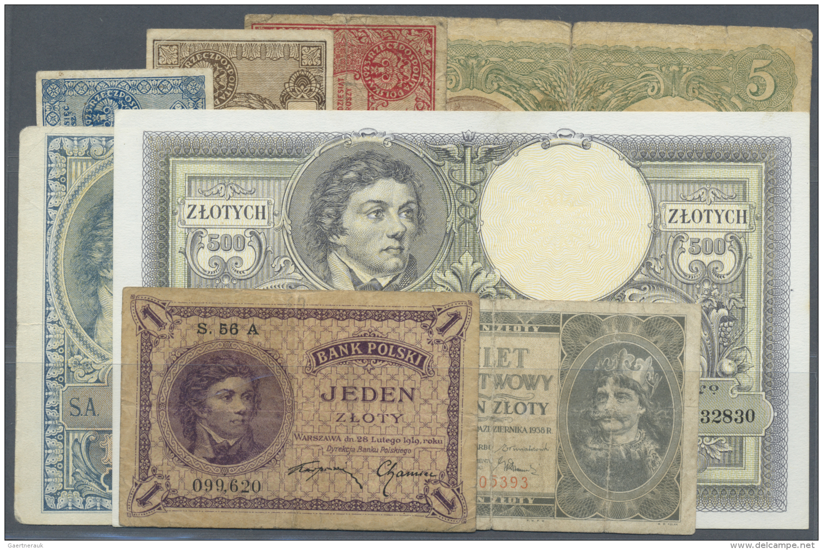 Poland / Polen: Set Of 11 Notes Containing 10 Groszy 1924 P. 44 (F), 20 Groszy 1924 P. 45 (F), 50 Groszy 1924 P. 46 (F-) - Poland