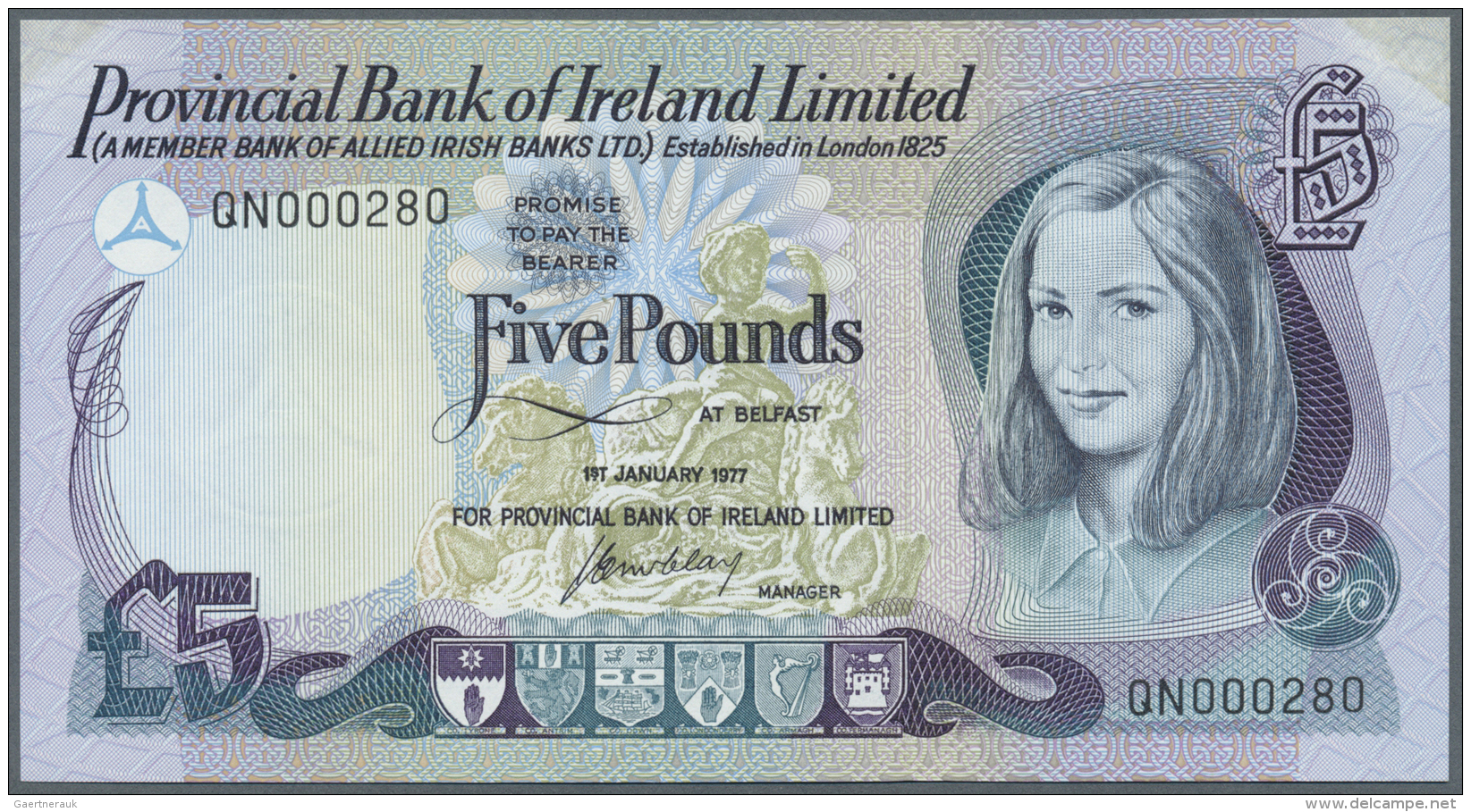 Northern Ireland / Nordirland: Set Of 2 Notes Containing 1 Pound 1979 P. 247b And 5 Pounds 1977 P. 248a, Provincial Bank - Autres & Non Classés