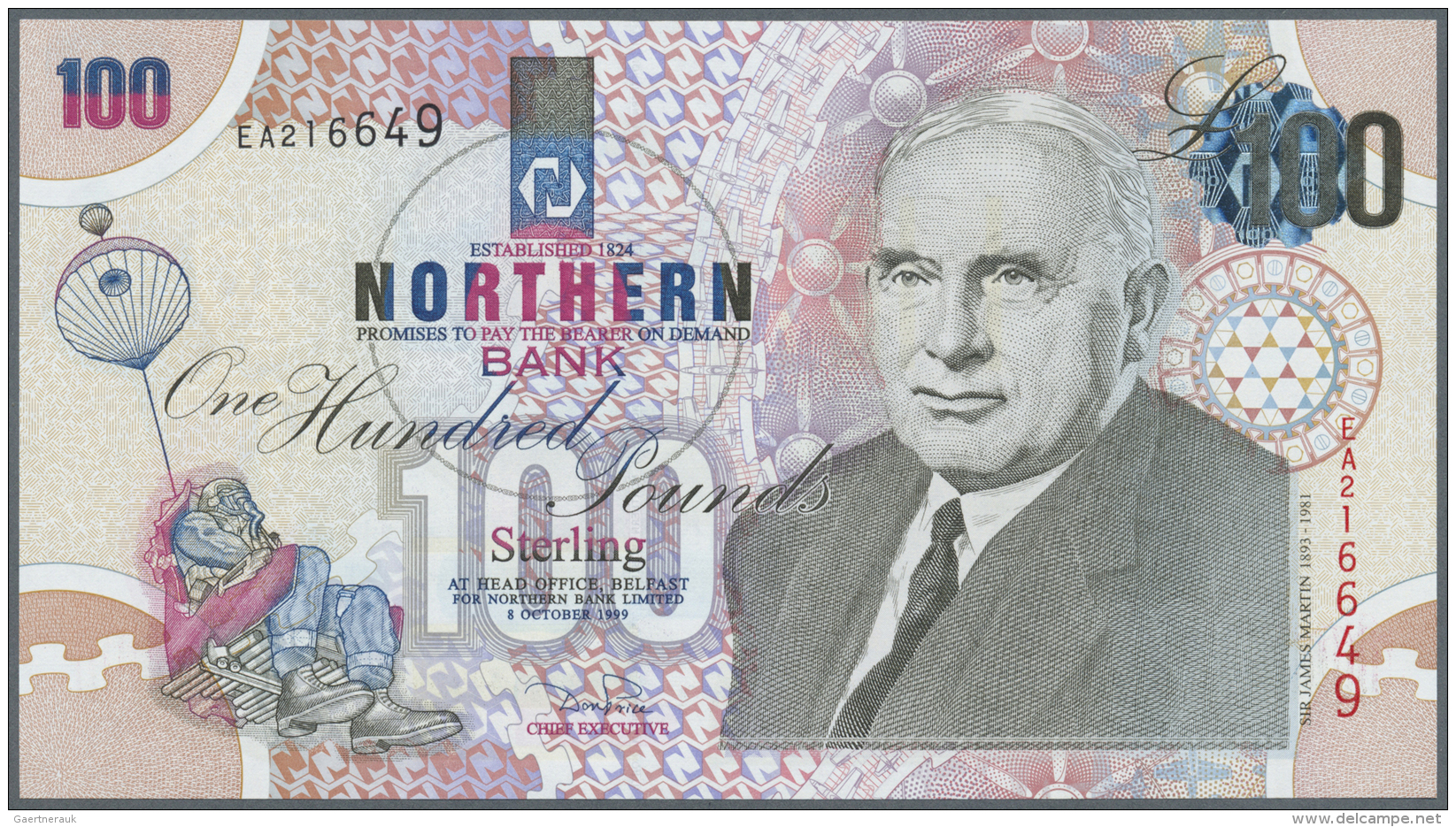 Northern Ireland / Nordirland: 100 Pounds 1999 P. 201a, Northern Bank Limited, In Condition: UNC. - Autres & Non Classés