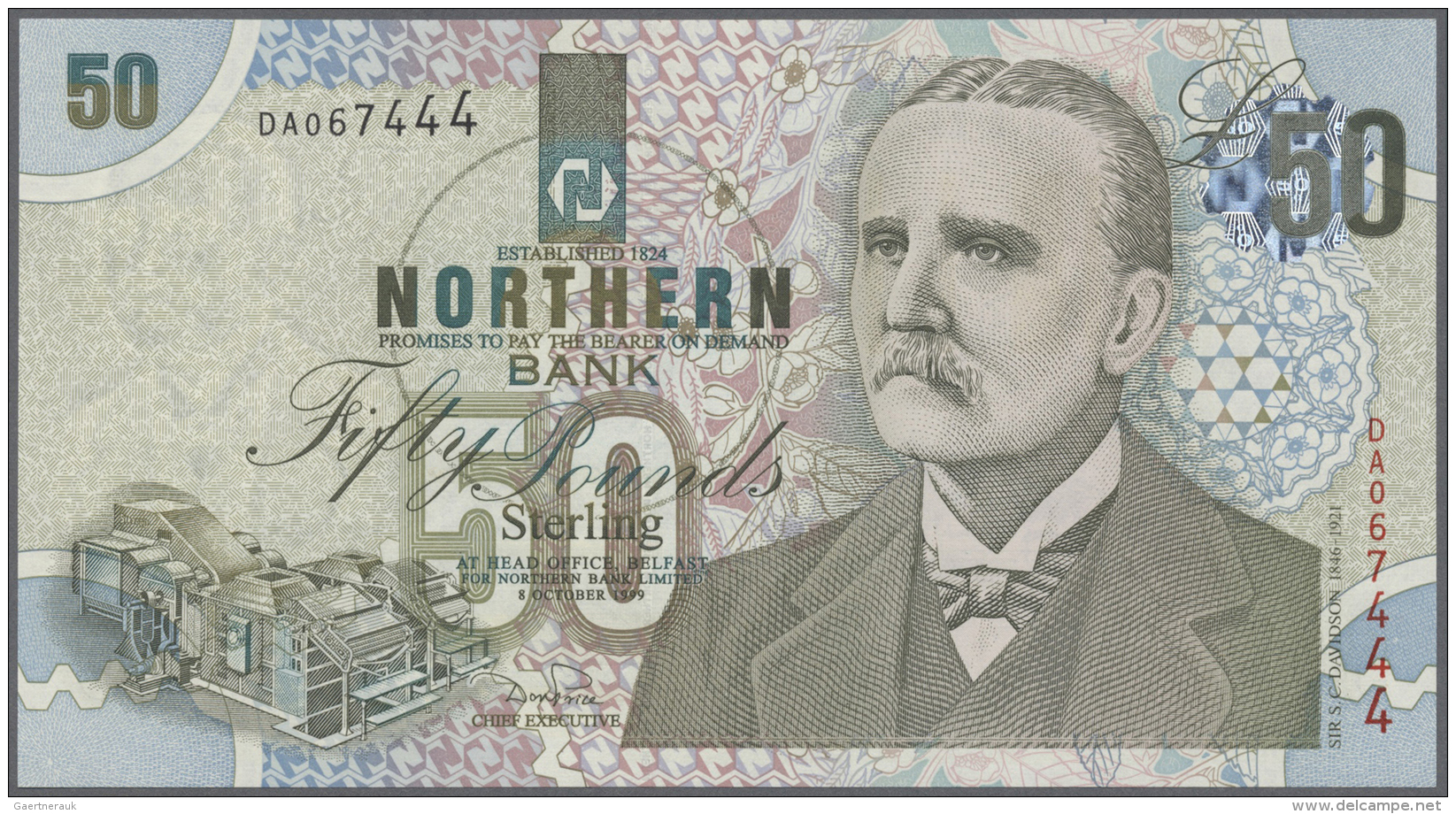 Northern Ireland / Nordirland: 50 Pounds 1999 P. 200a, Northern Bank Limted, In Condition: UNC. - Autres & Non Classés