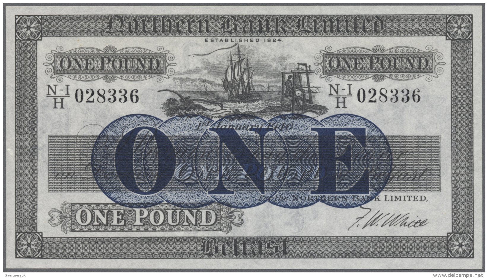 Northern Ireland / Nordirland: 1 Pound 1940 P. 178b, Northern Bank Limited, In Condition: UNC. - Other & Unclassified