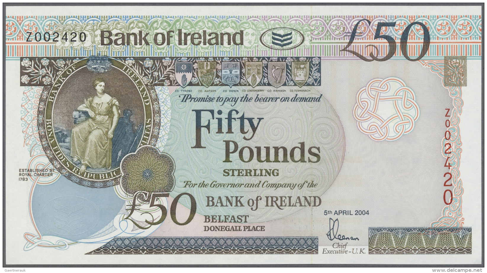 Northern Ireland / Nordirland: 50 Pounds 2004 P. 81, In Condition: UNC. - Other & Unclassified