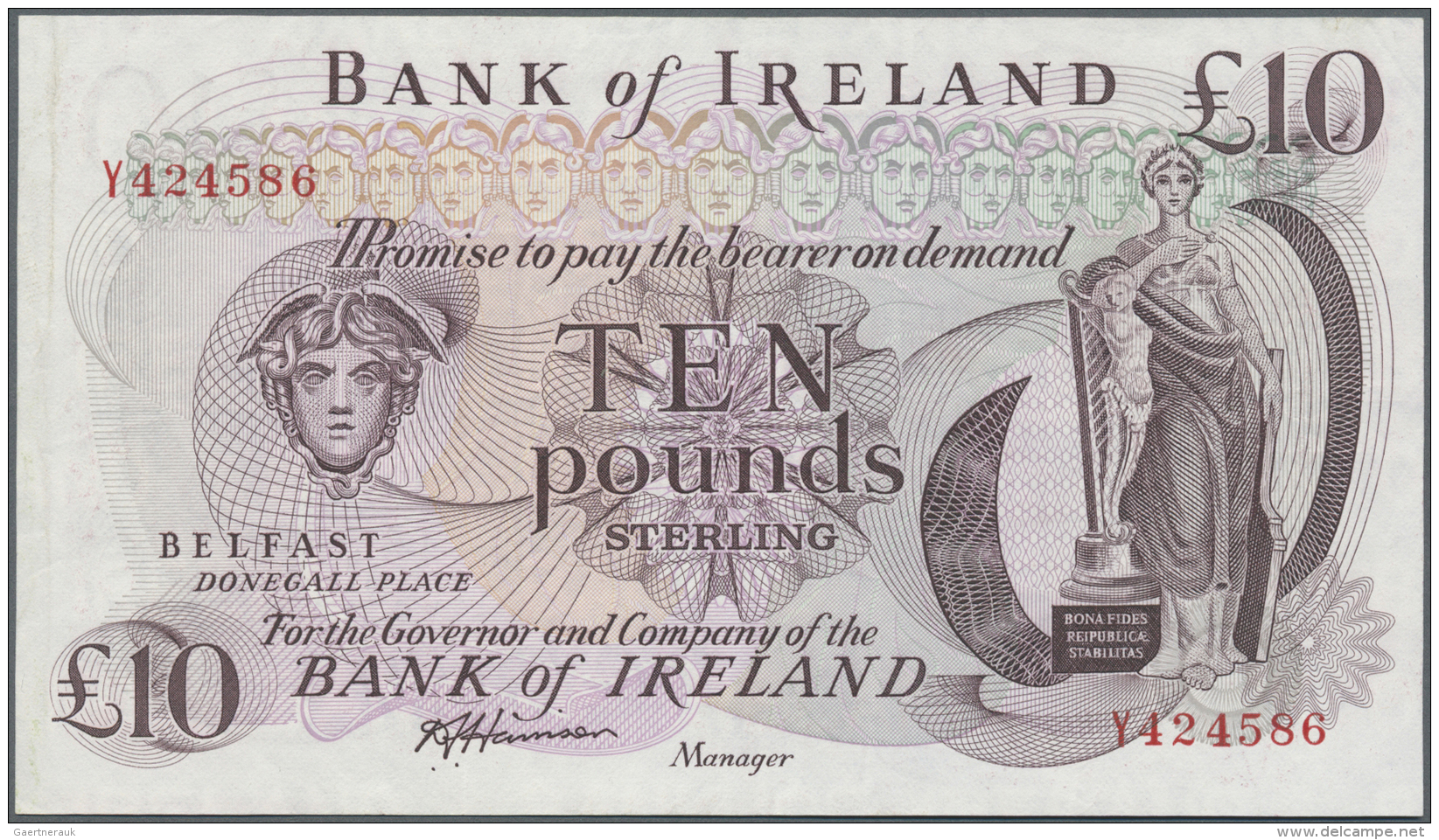 Northern Ireland / Nordirland: 10 Pounds ND(1984) P. 67b In Condition: VF. - Altri & Non Classificati