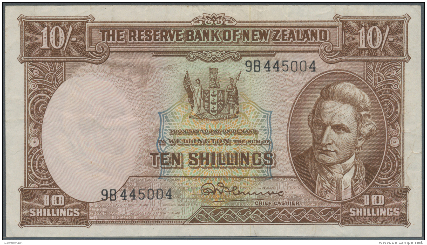 New Zealand / Neuseeland: 10 Shillings ND P. 158d, Vertical Folds And Creases In Paper, No Holes Or Tears, Paper Still W - Nuova Zelanda