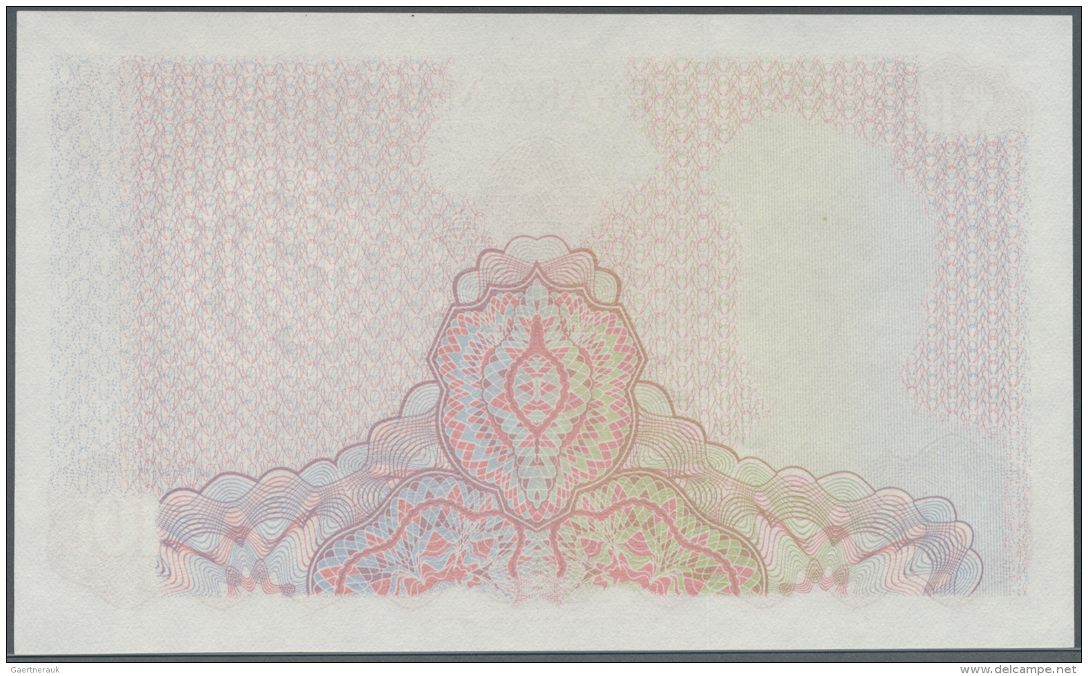 Malaysia: Very Rare Proof Print Of 10 Ringgit ND(1976 &amp; 1981) P. 15p, Printed Without Signatures And Serial Numbers, - Malesia