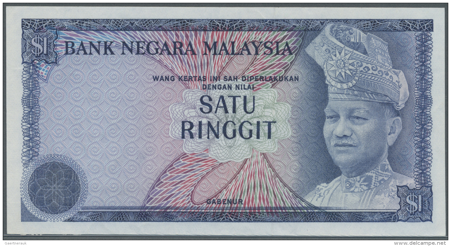 Malaysia: Very Rare Proof Print Of 1 Ringgit ND(1976 &amp; 1981) P. 13p, Printed Without Signatures And Serial Numbers, - Malaysie