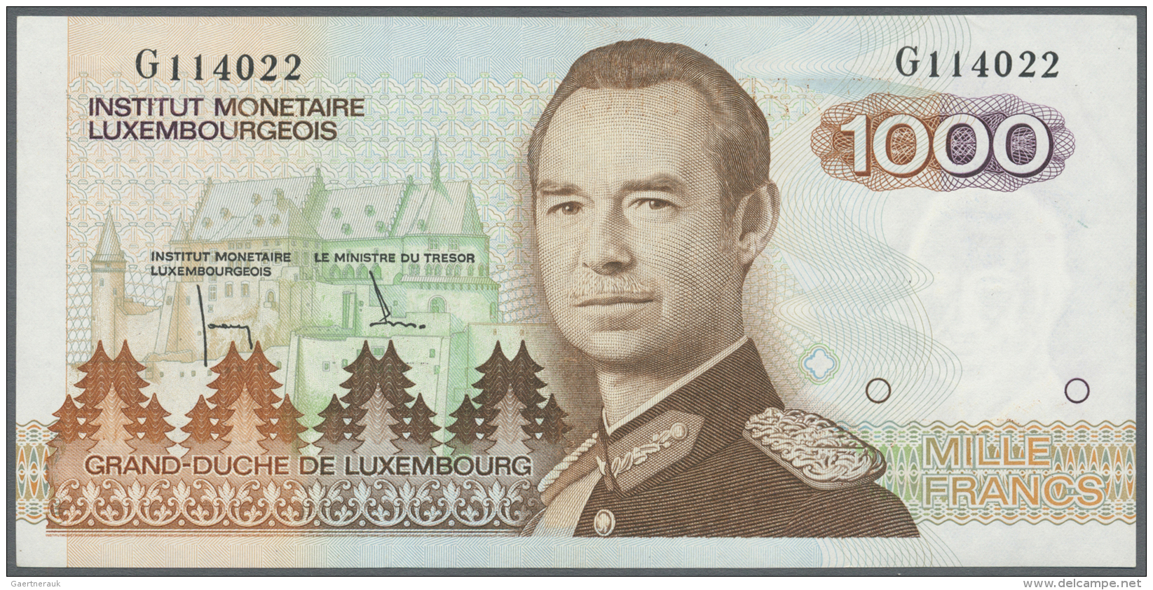Luxembourg: 1000 Francs ND(1985) P. 59a In Condition: AUNC. - Luxembourg