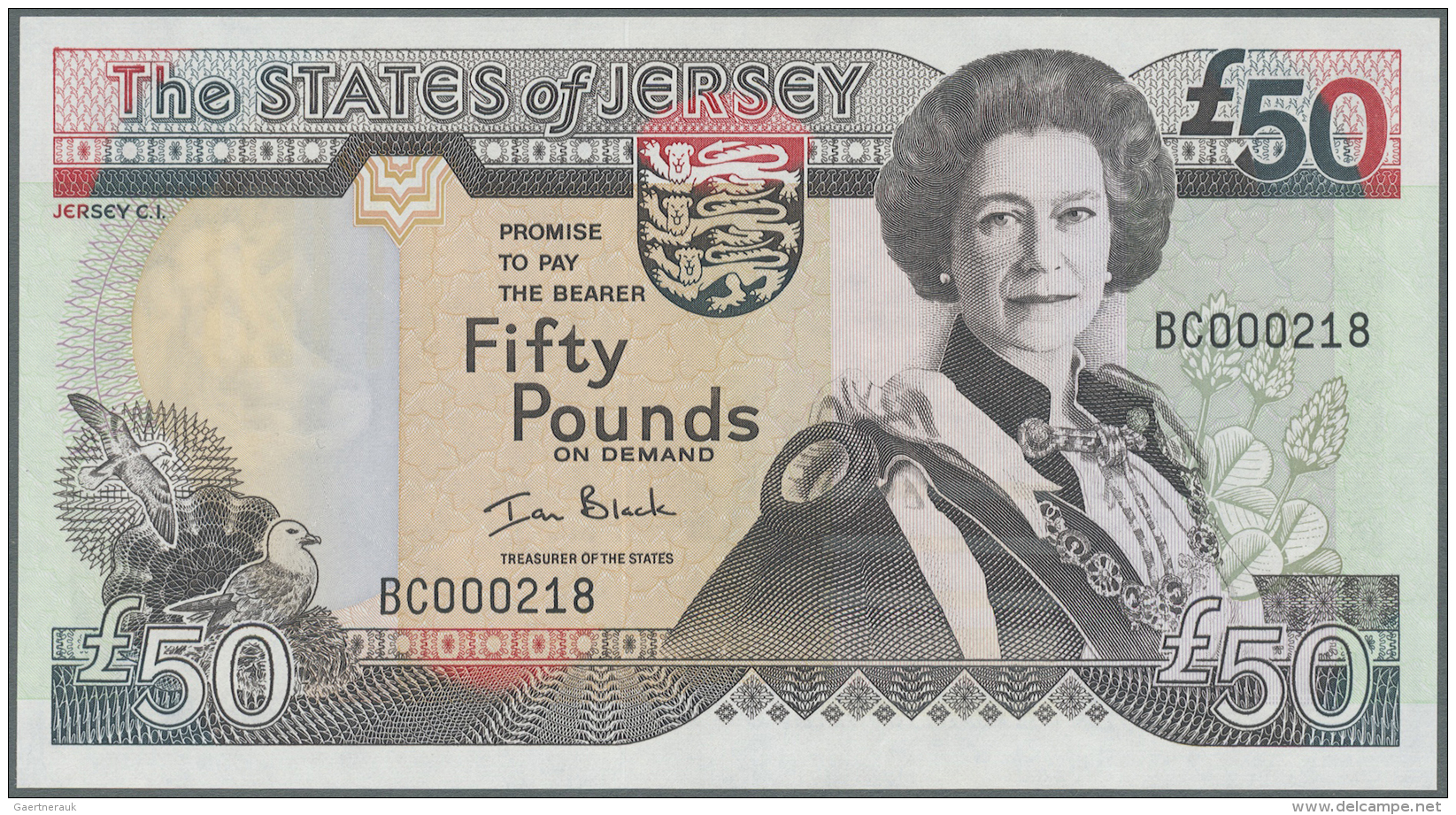 Jersey: 50 Pounds ND(2000) P. 30a In Great Crisp Original Condition: UNC. - Altri & Non Classificati