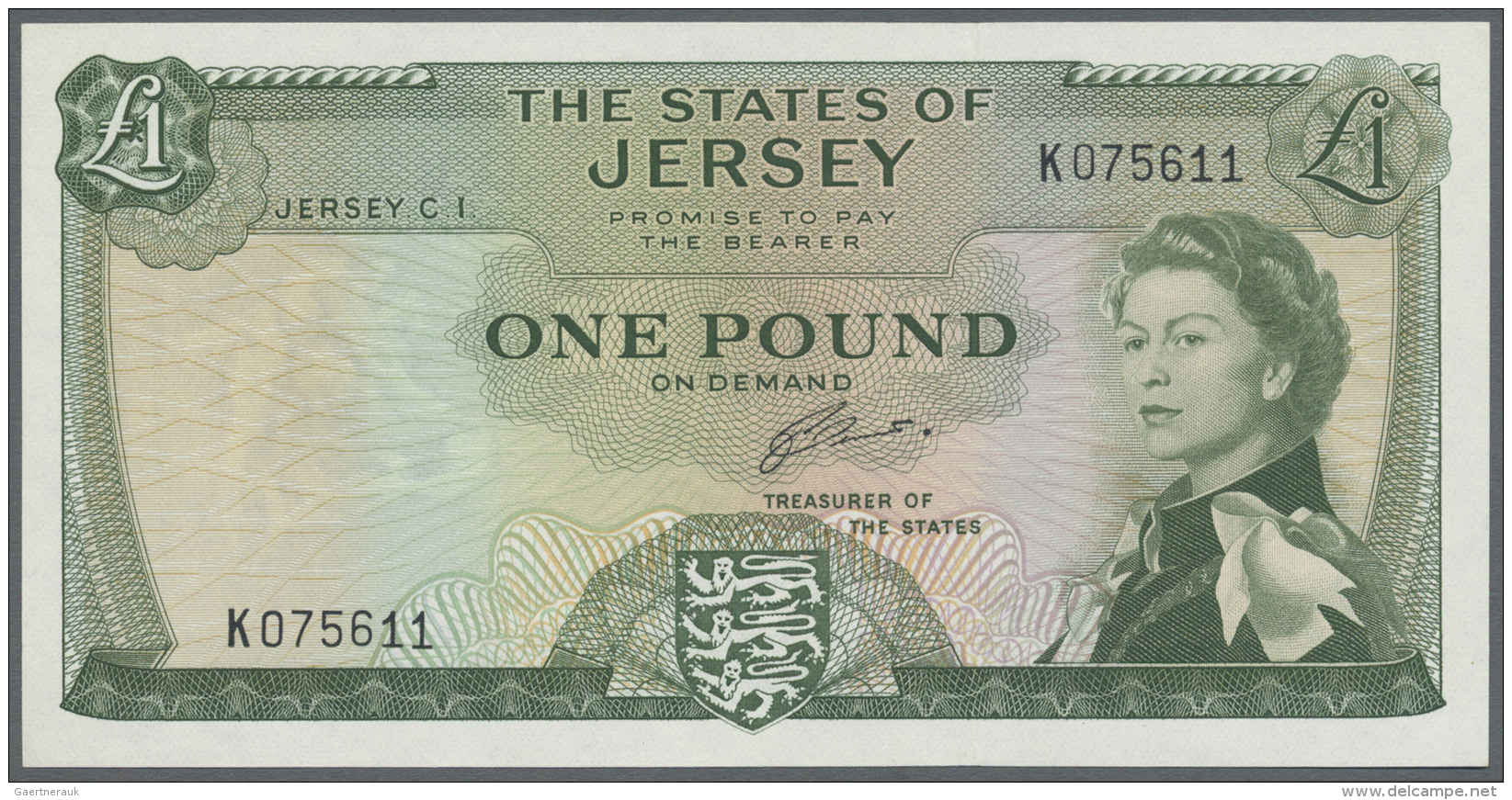 Jersey: 1 Pound ND(1963) P. 8b In Condition: UNC. - Altri & Non Classificati