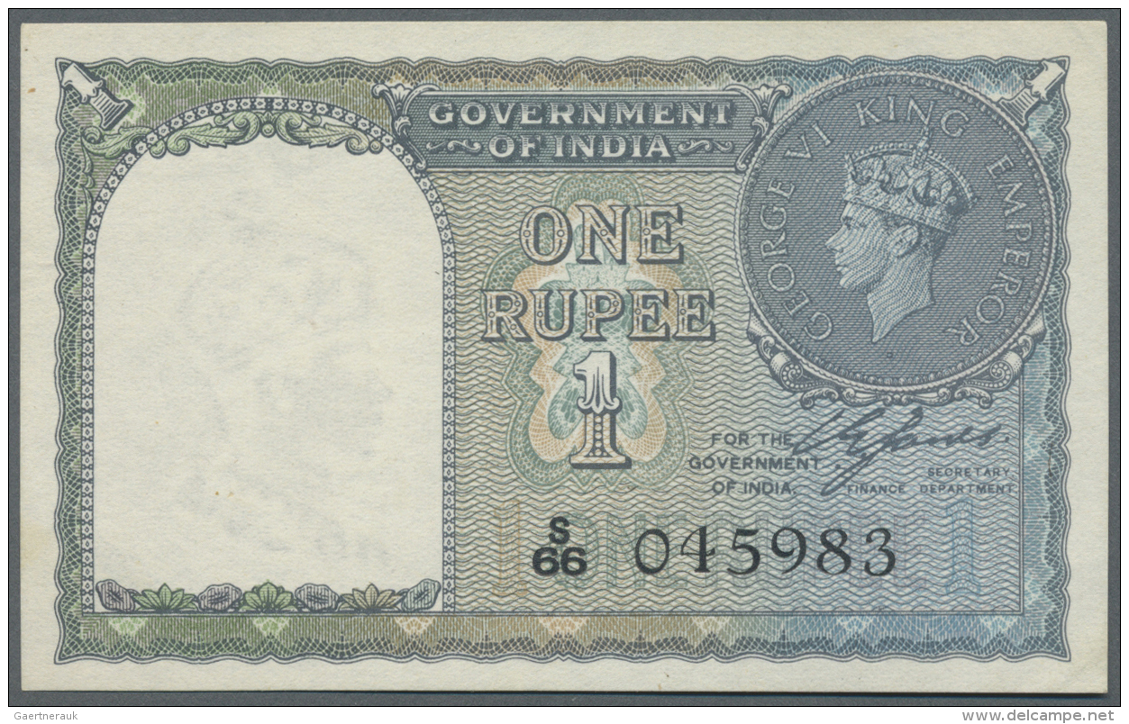 India / Indien: 1 Rupee 1940, P.25a In Nearly Perfect Condition With A Tiny Dint At Upper Right Corner And Lightly Spot - Inde
