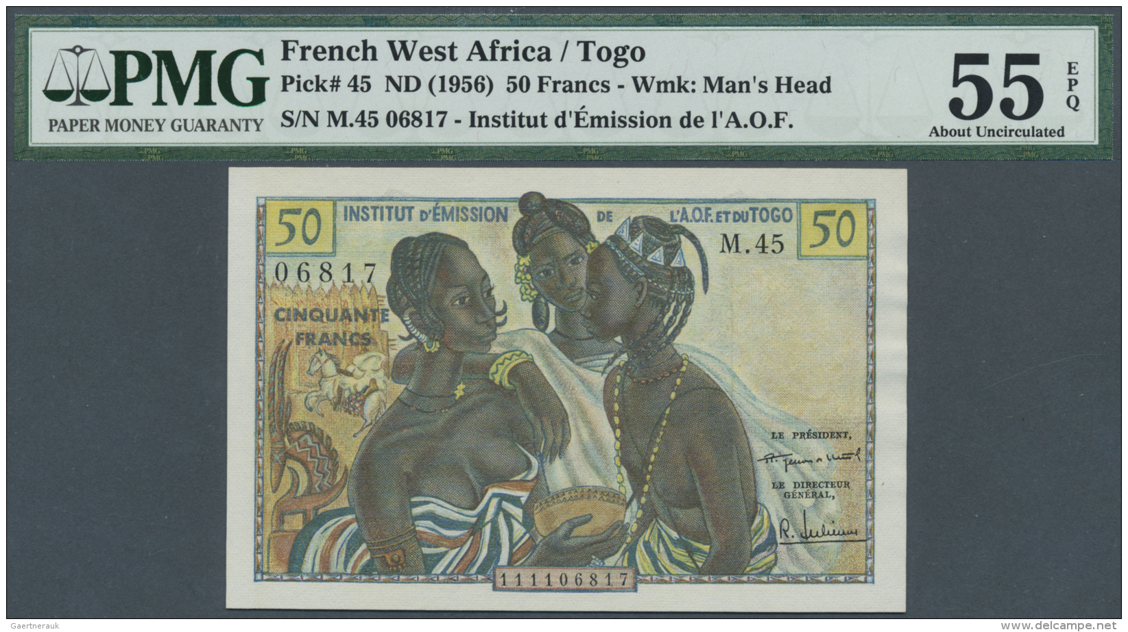 French West Africa / Franz&ouml;sisch Westafrika: Institut D'&Eacute;mission De L'Afrique Occidentale Fran&ccedil;aise E - Stati Dell'Africa Occidentale