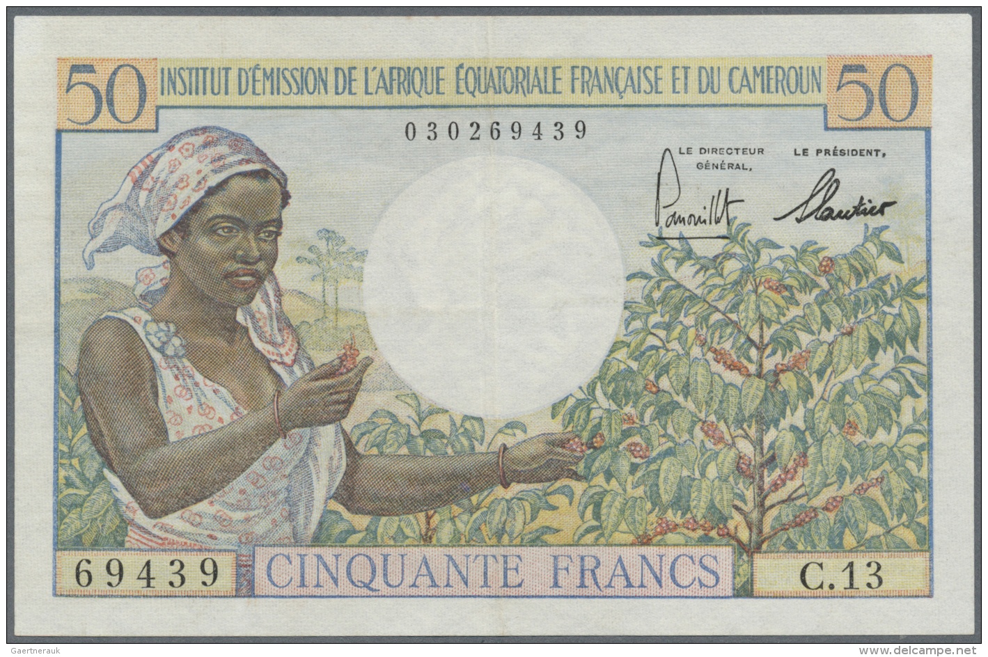 French Equatorial Africa / Franz&ouml;sisch-&Auml;quatorialafrika: 50 Francs ND(1957), P.31 In Very Nice Condition, Stro - Guinée Equatoriale
