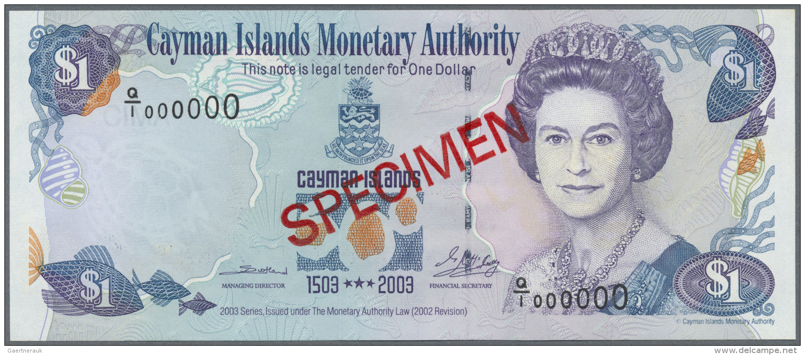 Cayman Islands: 1 Dollar 2003 Commorative Issue SPECIMEN P. 30s, Rare As Specimen, Condition: UNC. - Isole Caiman