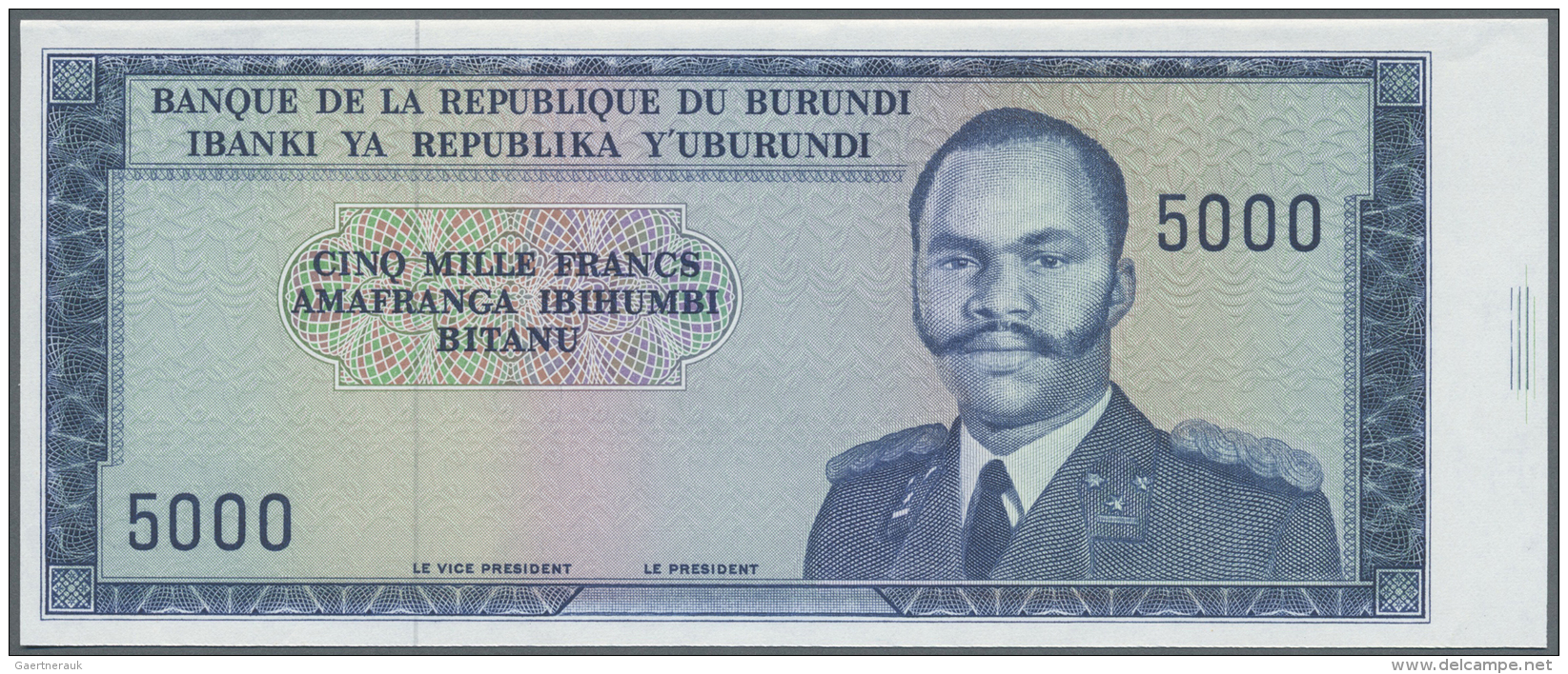 Burundi: Set Of 2 Progressive Proofs Of 5000 Francs ND P. 26a(p). The First Proof Has A Complete Printed Front And Back - Burundi