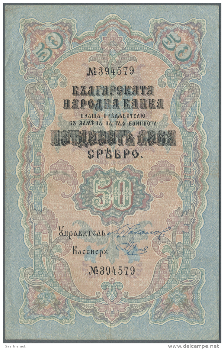Bulgaria / Bulgarien: 50 Silver Leva ND(1904) With Signatures: Chakalov &amp; Venkov, P.4b, Nice And Attractive Note Wit - Bulgaria