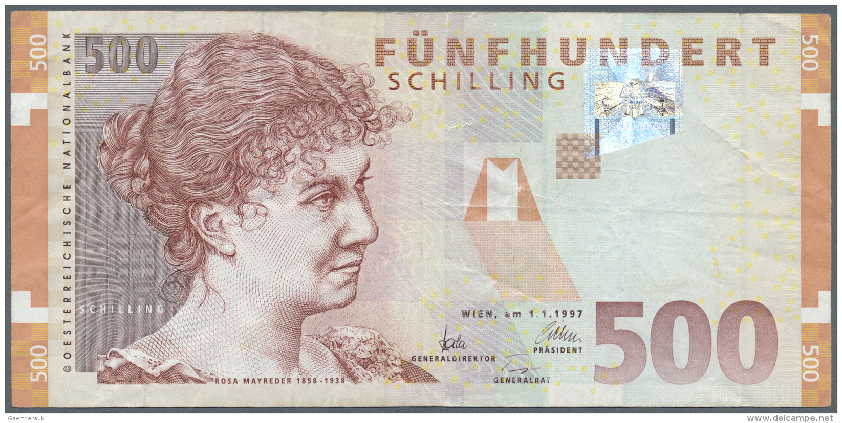 Austria / &Ouml;sterreich: Set Of 2 Different Notes Containing 500 Schilling 1997 P. 154 (F+) And 1000 Schilling 1997 P. - Autriche