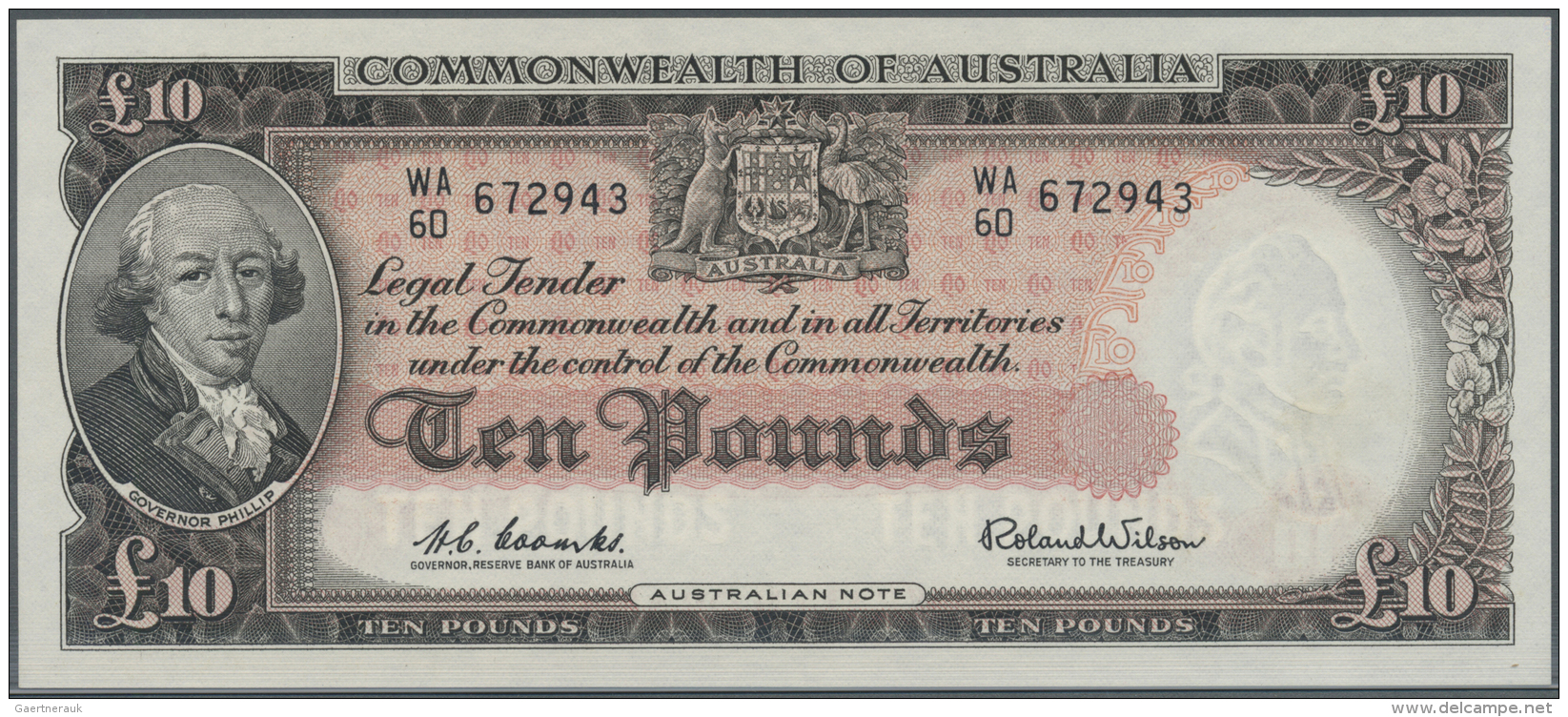 Australia / Australien: 10 Pounds ND(1960-65) P. 36a, Rare Condition: UNC. - Altri & Non Classificati