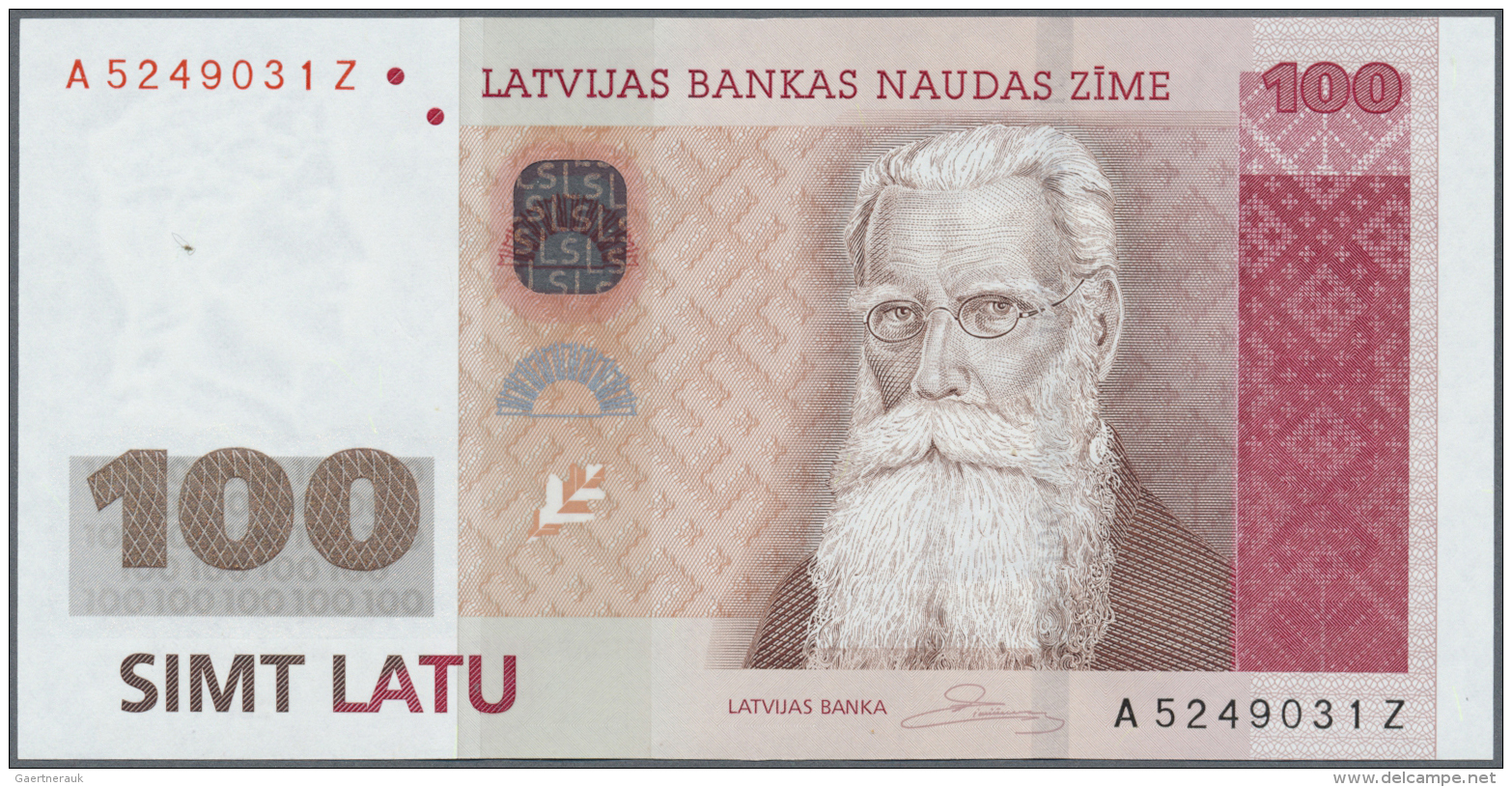 Latvia /Lettland: 100 Latu 2008 REPLACEMENT "AZ" P. 57r, Sign. Rimsevics, In Crisp Original Condition: UNC. - Lettonie
