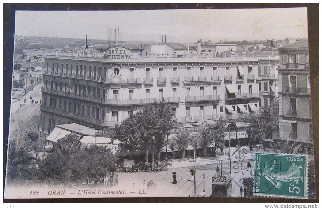 Carte Postale N°122 - Oran Hôtel Continental + N°137 Type 1 - Oran