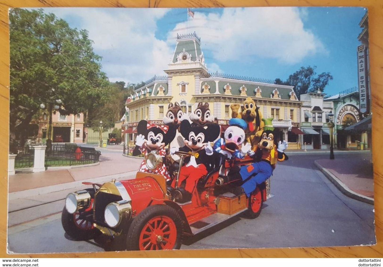 DISNEYLAND - MICKEY, MINNIE AND FRIENDS TAKE A SWING AROUND TOWN SQUARE IN THE DISNEYLAND FIRE DEPT - Disneyland
