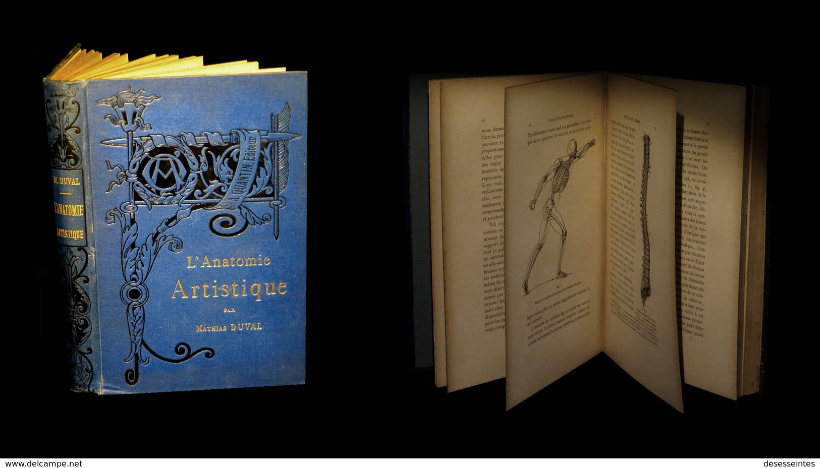 [BEAUX-ARTS TECHNIQUE Du DESSIN Cartonnage] DUVAL (Mathias) - L'Anatomie Artistique. - 1801-1900