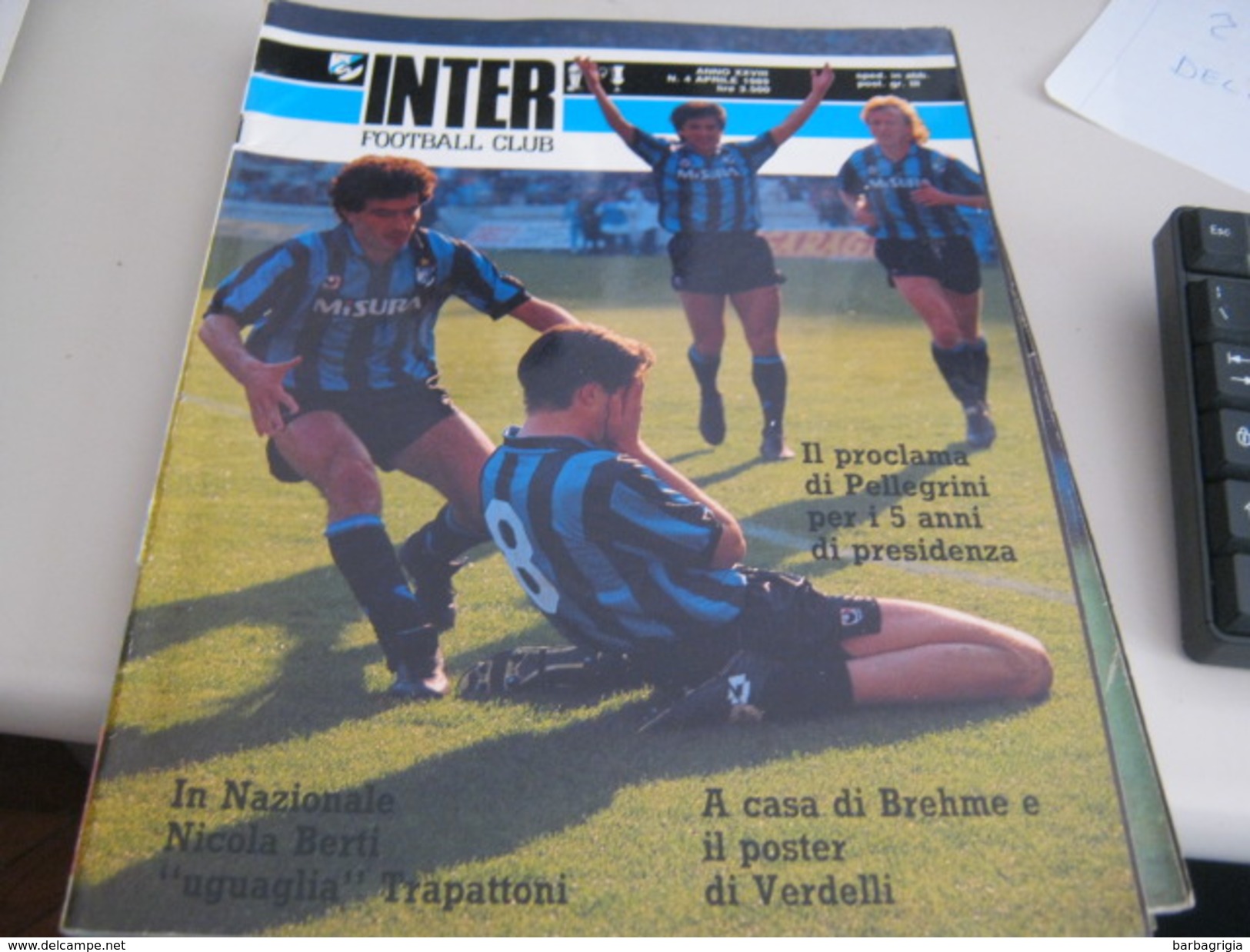 RIVISTA  INTER  FOOTBALL CLUB 4 APRILE 1989 - Sport