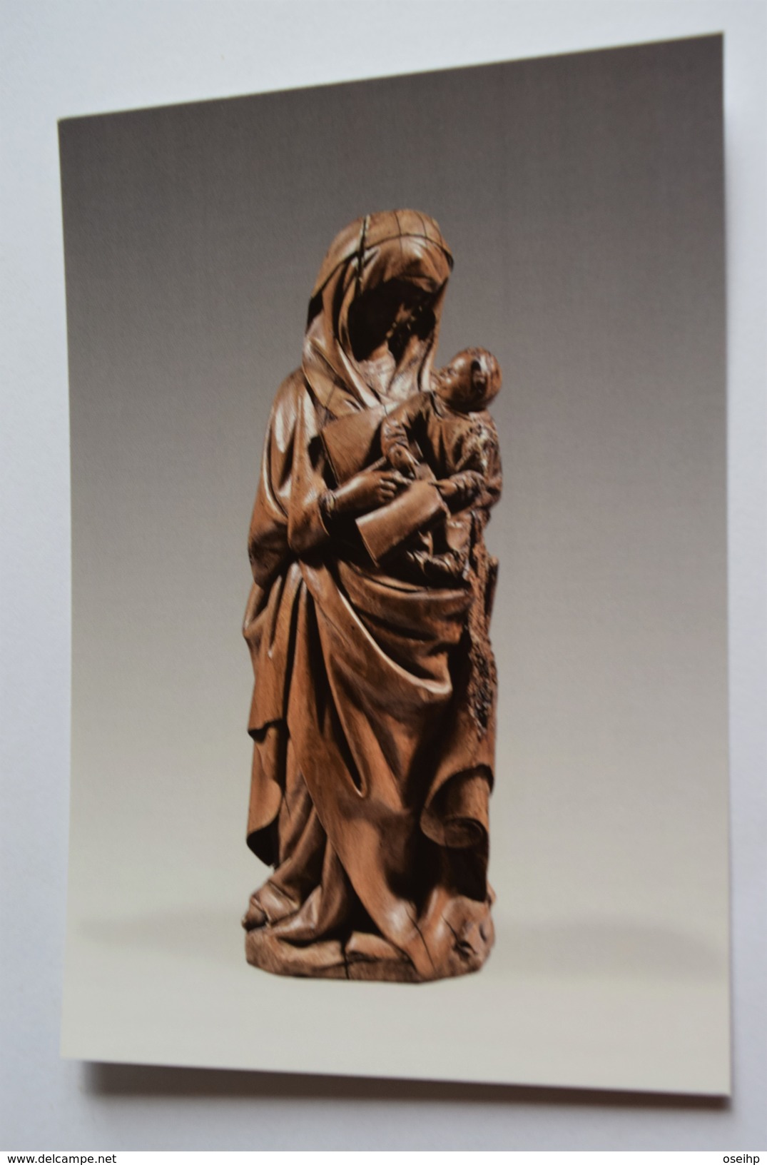 CPM Jean- Marc Delvaux - Statue De La Vierge à L'enfant En Bois Tendre XVe Siècle - Sculture