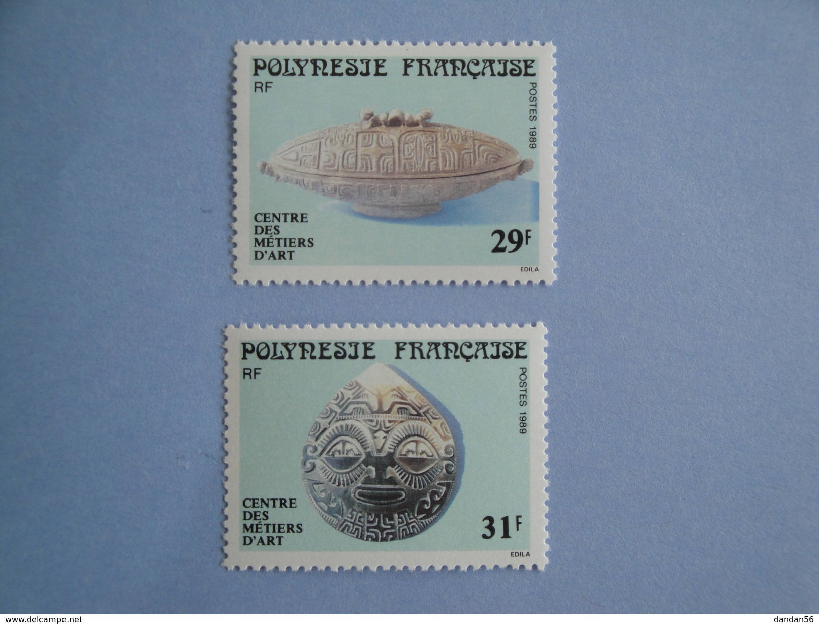 1989 Polynésie Française Yvert  324/5 **  Métiers D' Art   Scott 503/4  Michel 523/4  SG 553/4 - Neufs