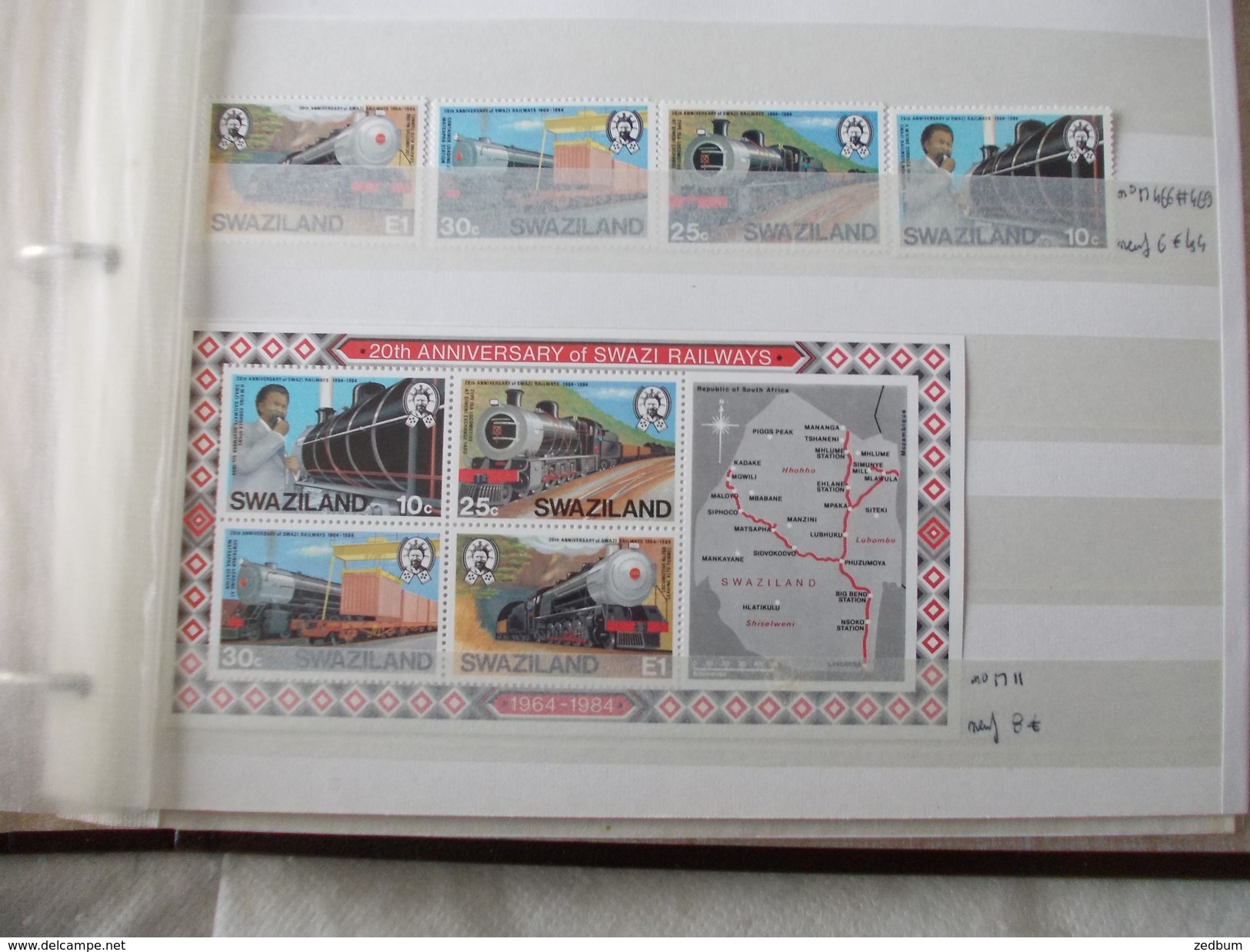 ALBUM 10 Collection De Timbres Avec Pour Thème Le Chemin De Fer Train De Tout Pays Valeur 377.40 &euro; - Colecciones (en álbumes)