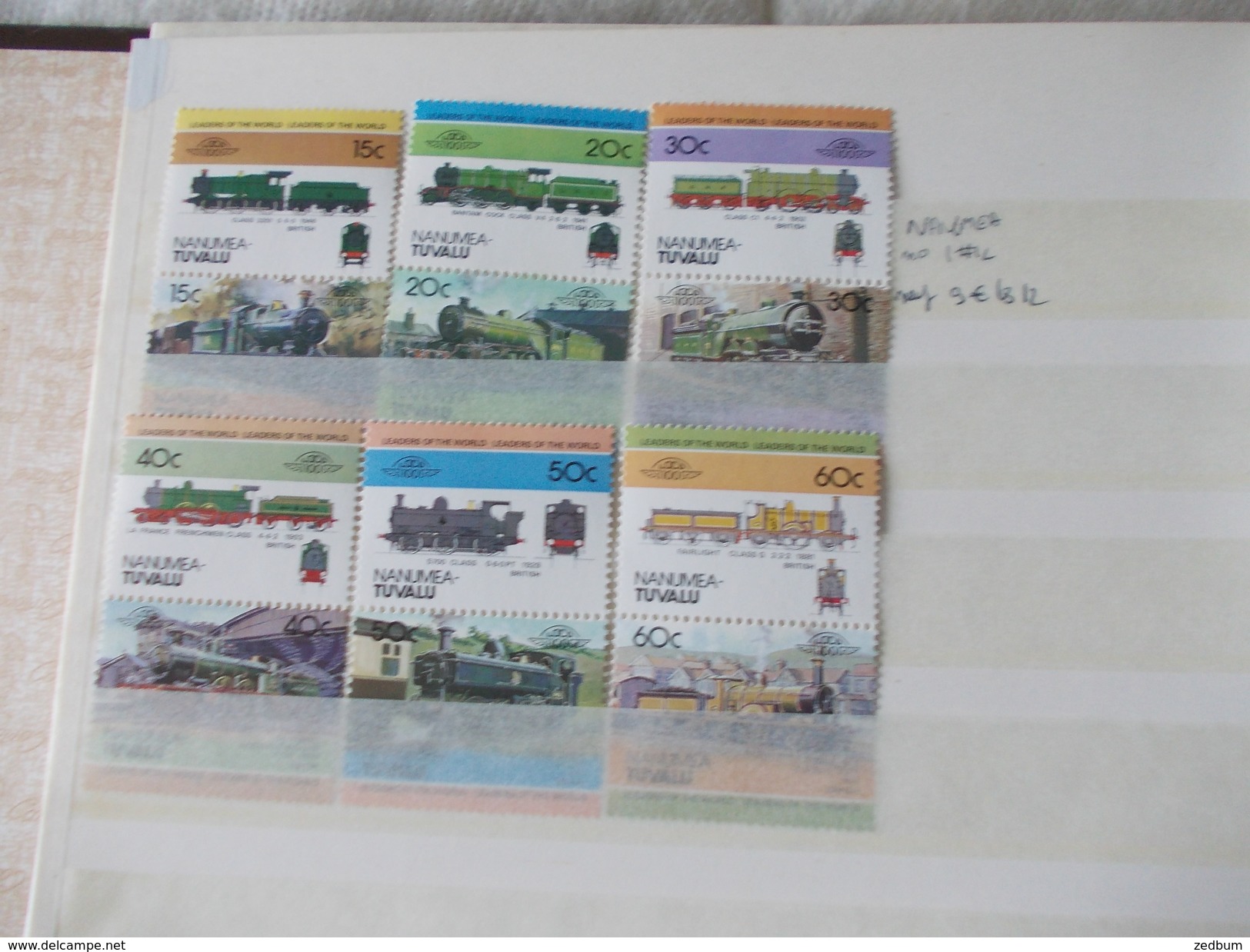 ALBUM 10 collection de timbres avec pour thème le chemin de fer train de tout pays valeur 377.40 &euro;